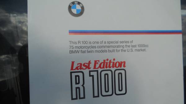 1984 Bmw motorcycle r100 sale #3