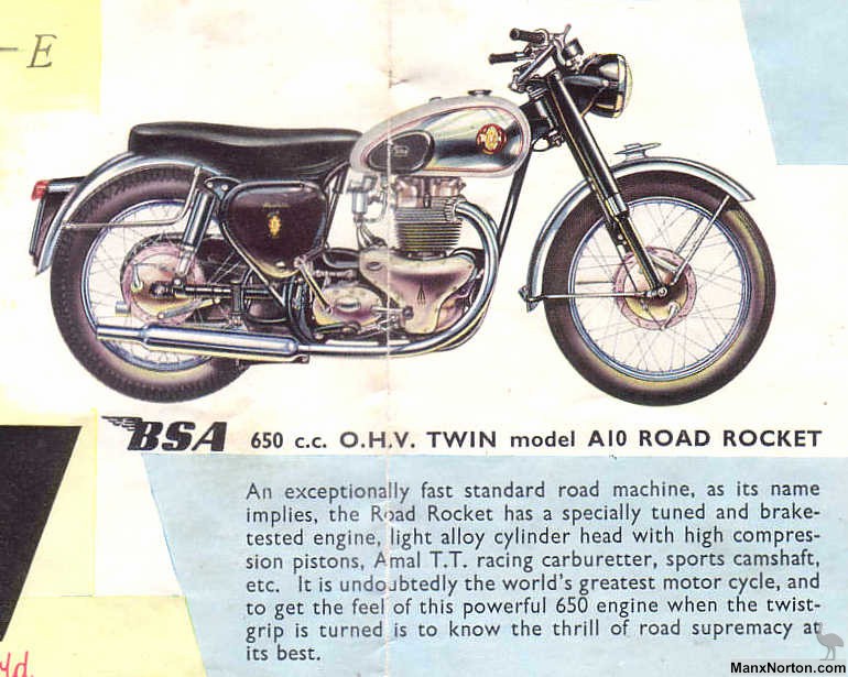 1954 BSA A10 Road Rocket 650 | Bike-urious